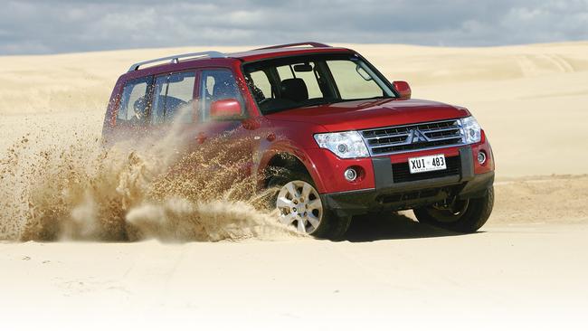 A Mitsubishi Pajero 4WD currently on the road emits about 240g CO2/km a year.