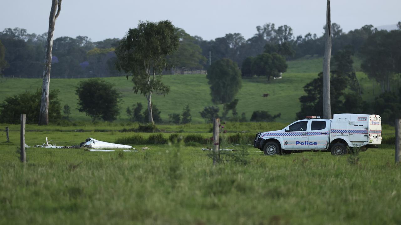 A witness described hearing a loud sound and saw bits of the plane falling. Picture Lachie Millard