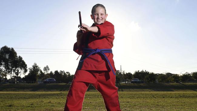 Destiny has won more than 200 trophies and medals in karate tournaments. Picture: Simon Bullard