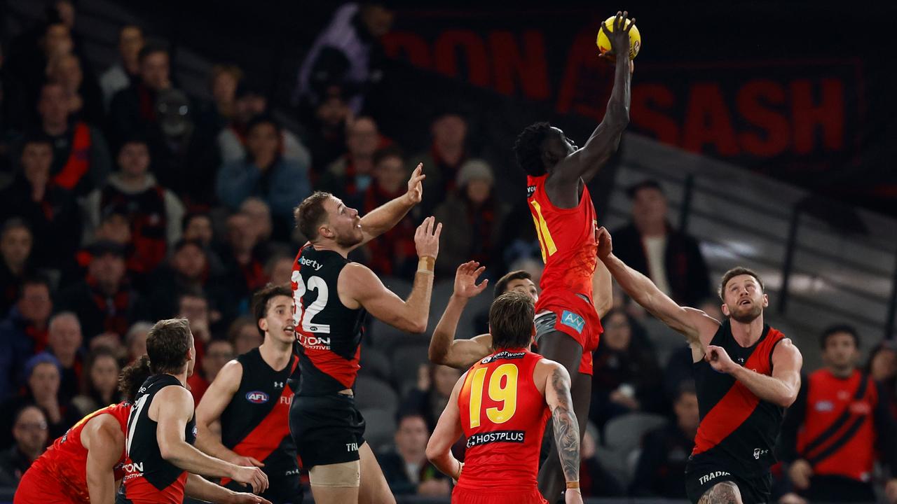 Hardwick said tall utility Mac Andrew would stay forward against Melbourne following his late-game heroics against the Bombers. Picture: Michael Willson / Getty Images