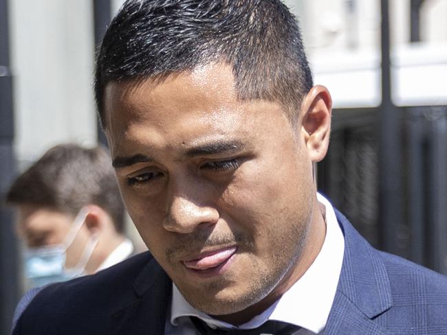 BRISBANE AUSTRALIA - NewsWire Photos OCTOBER 20, 2021: NRL star and former Broncos playmaker Anthony Milford fronted court charged with assaulting two women and a 19yo man.  NCA NewsWire / Sarah Marshall