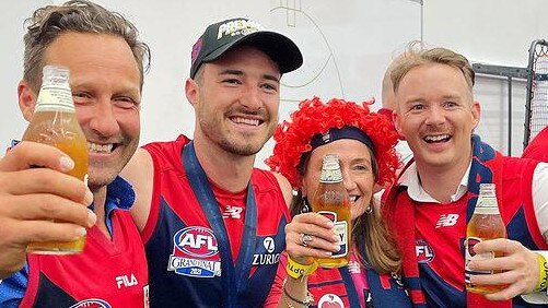 Morris Jones owner Hayden Burbank, left, and Mark Babbage, far right, photographed in Perth. Picture: Instagram