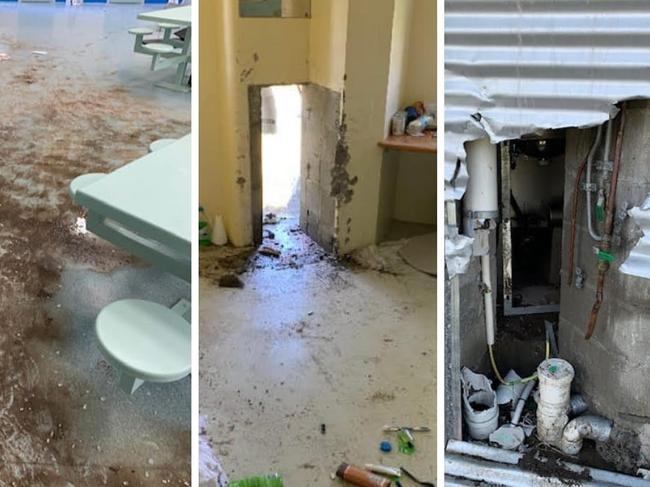 Extensive damage as a result of the 18-hour riots at Capricornia Correctional Centre.