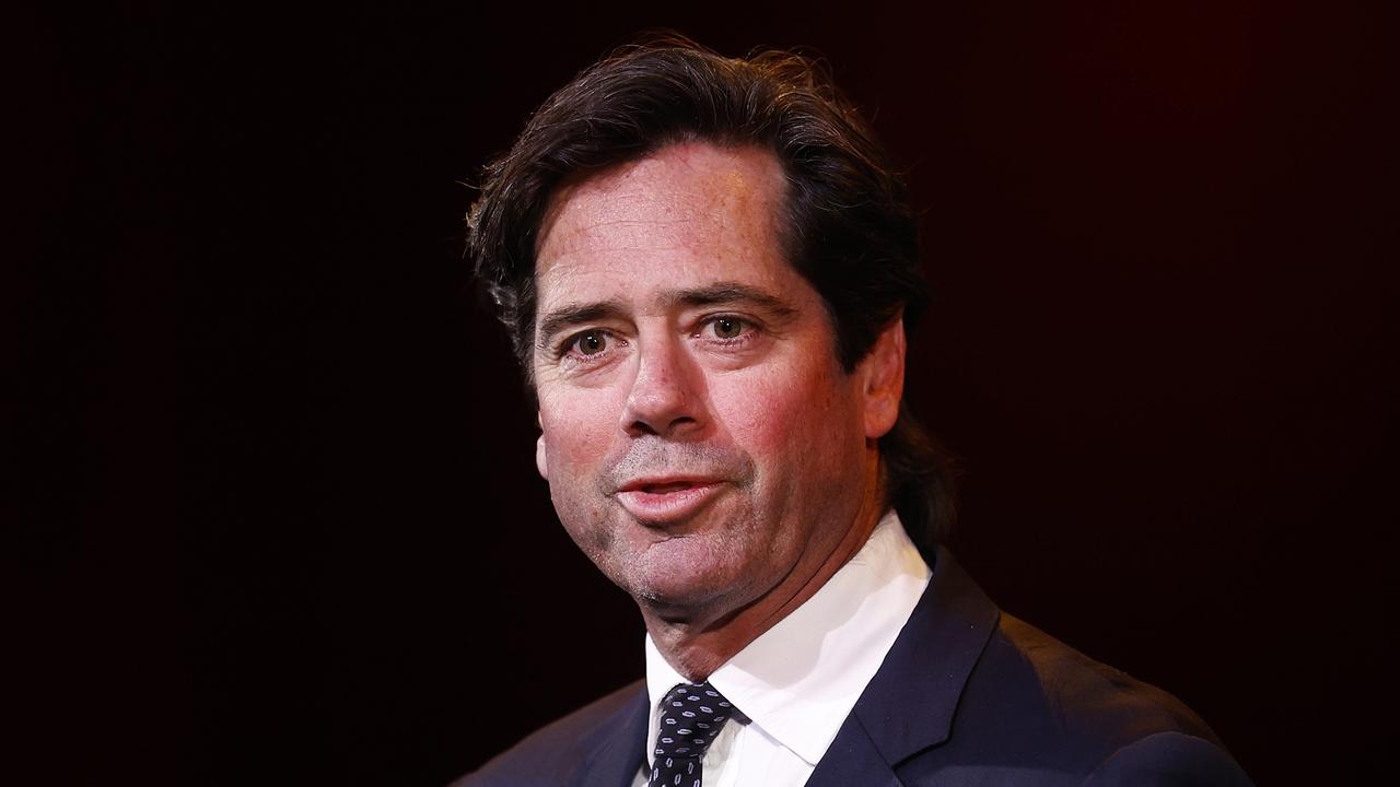 Gillon McLachlan says the decision on the AFL Grand Final time will be made in the coming week. Picture: Daniel Pockett/AFL Photos/Getty Images