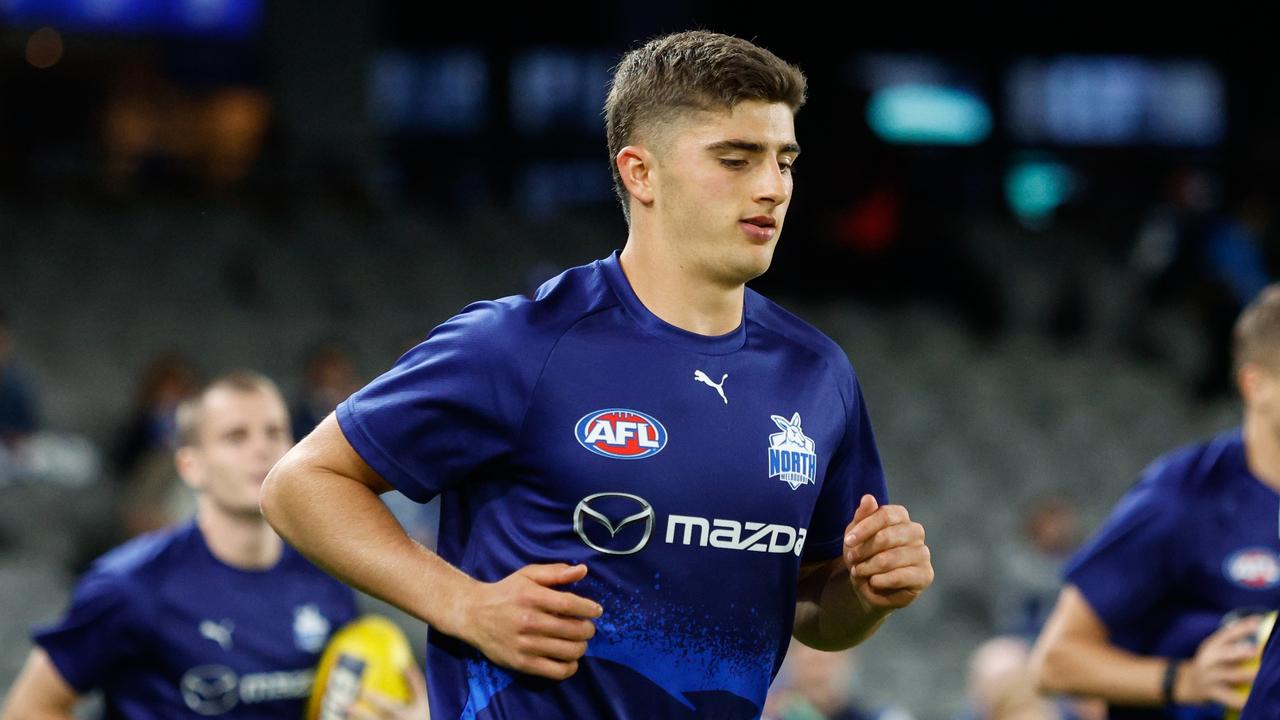 Harry Sheezel had his worst score for the year in round 7. Picture: Dylan Burns/AFL Photos via Getty Images