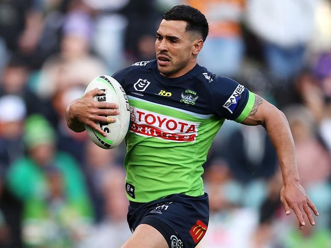 Jamal Fogarty is returning to training early for the Raiders. Picture: Mark Kolbe/Getty Images