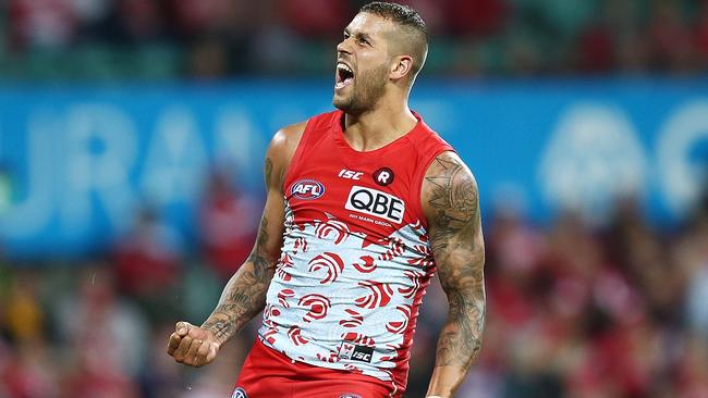 Lance Franklin is holding the Swans together up forward. Picture: Getty Images