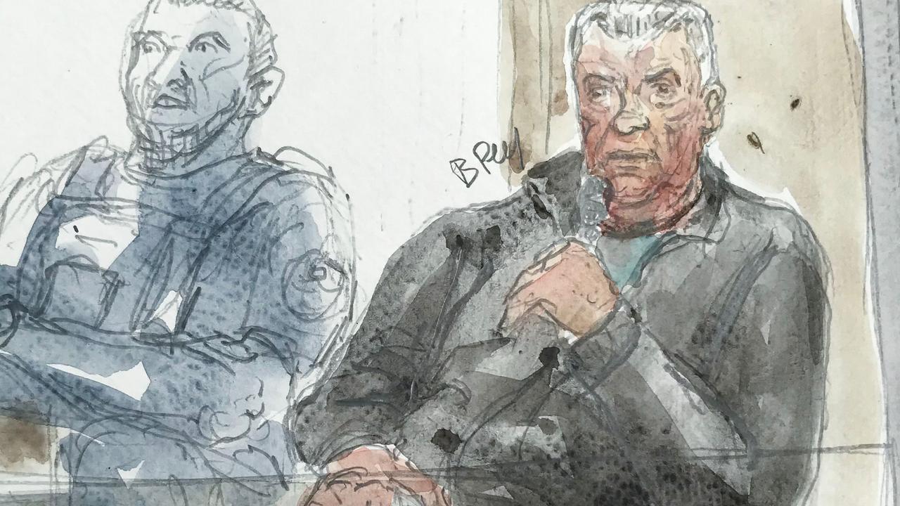 A court sketch of Dominique Pelicot. Picture: Benoit Peyrucq/AFP