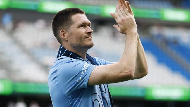 SYDNEY, AUSTRALIA - FEBRUARY 01: Alex Grant is announced  a new signing for Sydney FC during the round 17 A-League Men match between Sydney FC and Adelaide United at Allianz Stadium, on February 01, 2025, in Sydney, Australia. (Photo by Darrian Traynor/Getty Images)