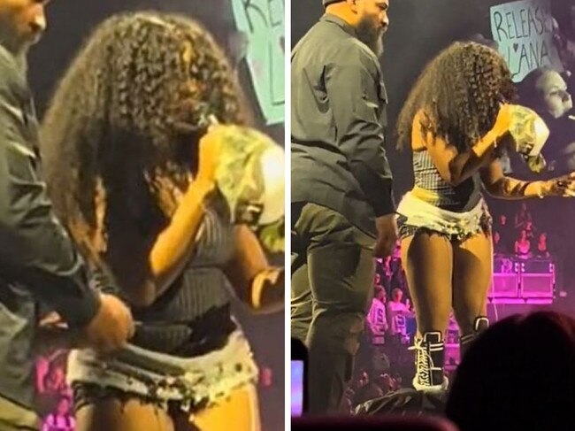 Sza tells off fans at Melbourne show.