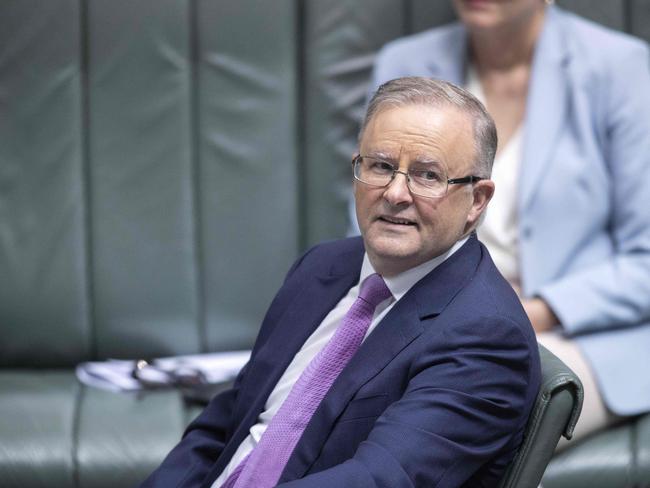 Anthony Albanese during Question Time in the House of Representatives today. Picture: NCA NewsWire/Gary Ramage