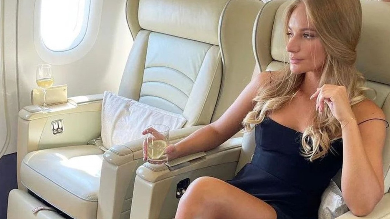 Peskova pictured on a private jet. Picture: Instagram