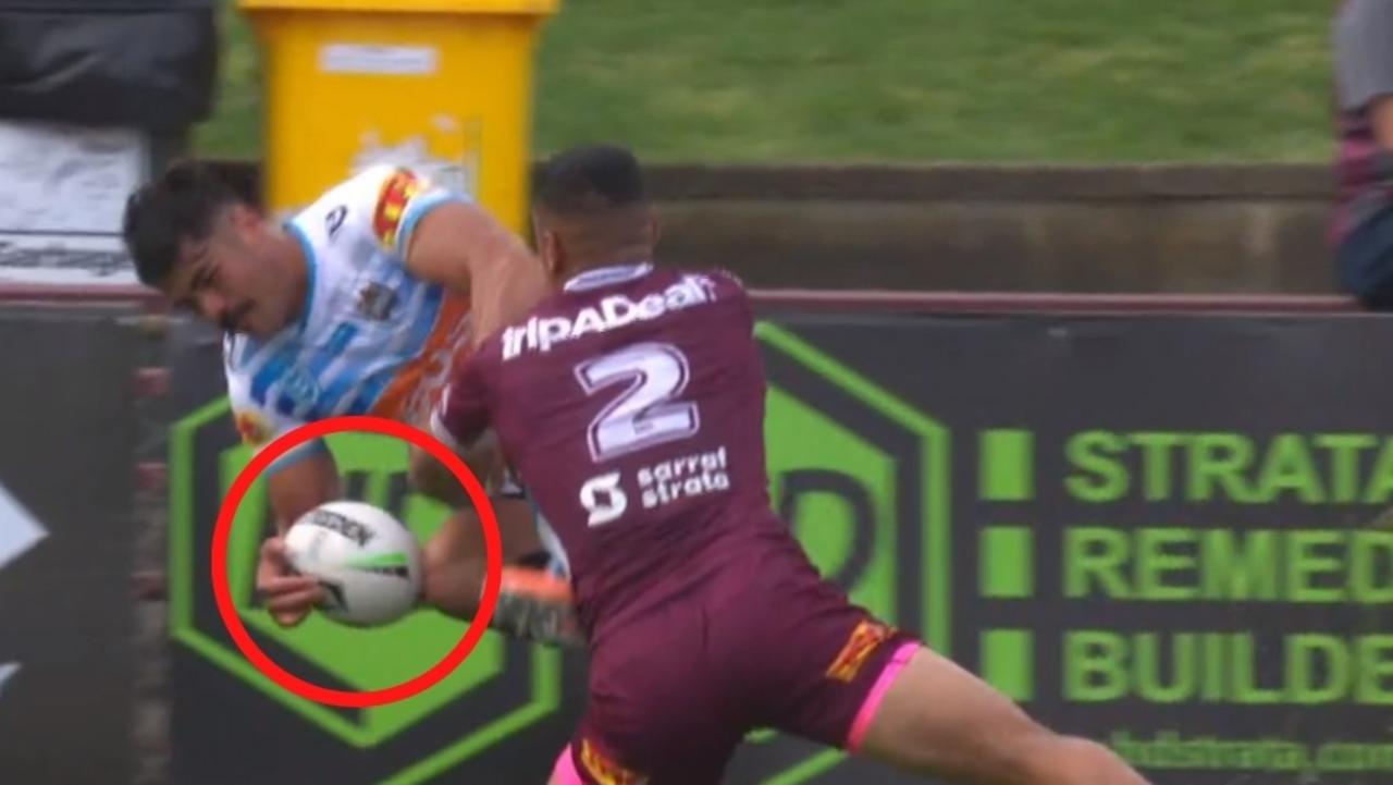 Young Tonumaipea denied a stellar try against the Manly Ses Eagles.