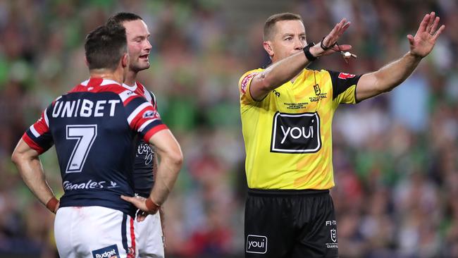 Cronk's sin bin was just the first controversial call. Photo: Matt King/Getty Images