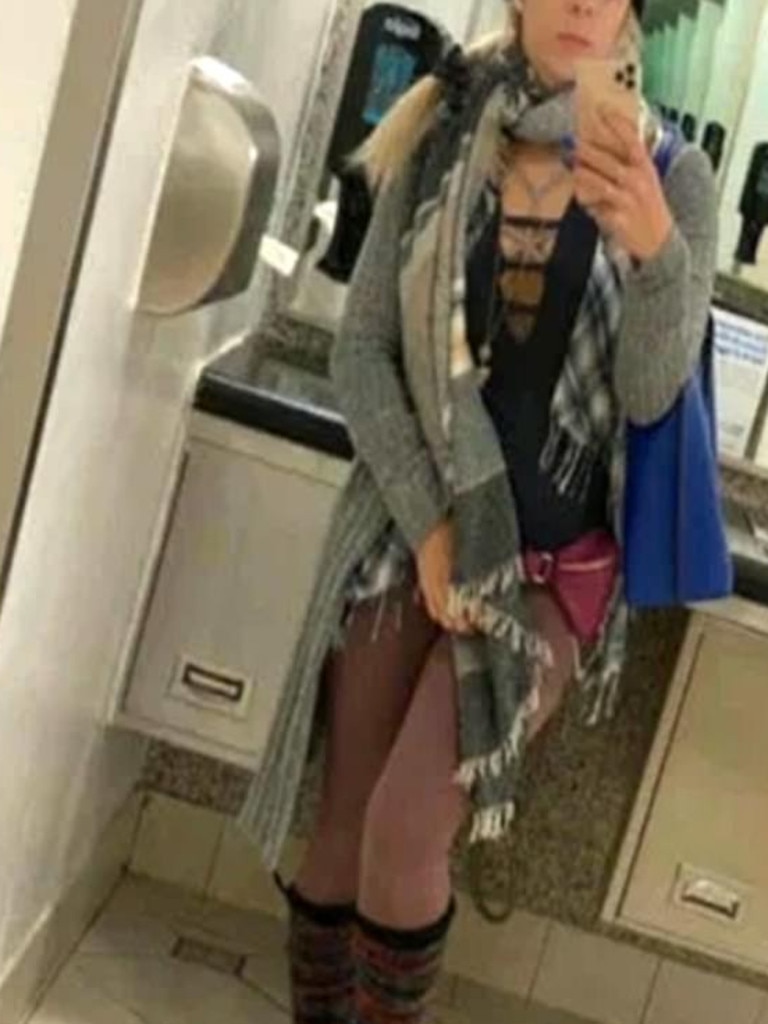 This woman was stopped from boarding and staff indicated her top was inappropriate.