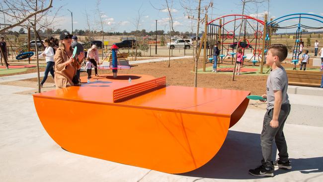 Pictured are The Gables residents in September 2017 enjoying the park.