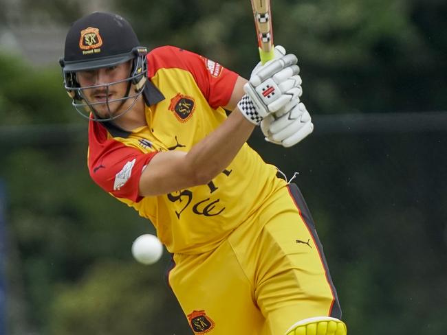 Jon Merlo at the crease for the Sainters. Picture: Valeriu Campan