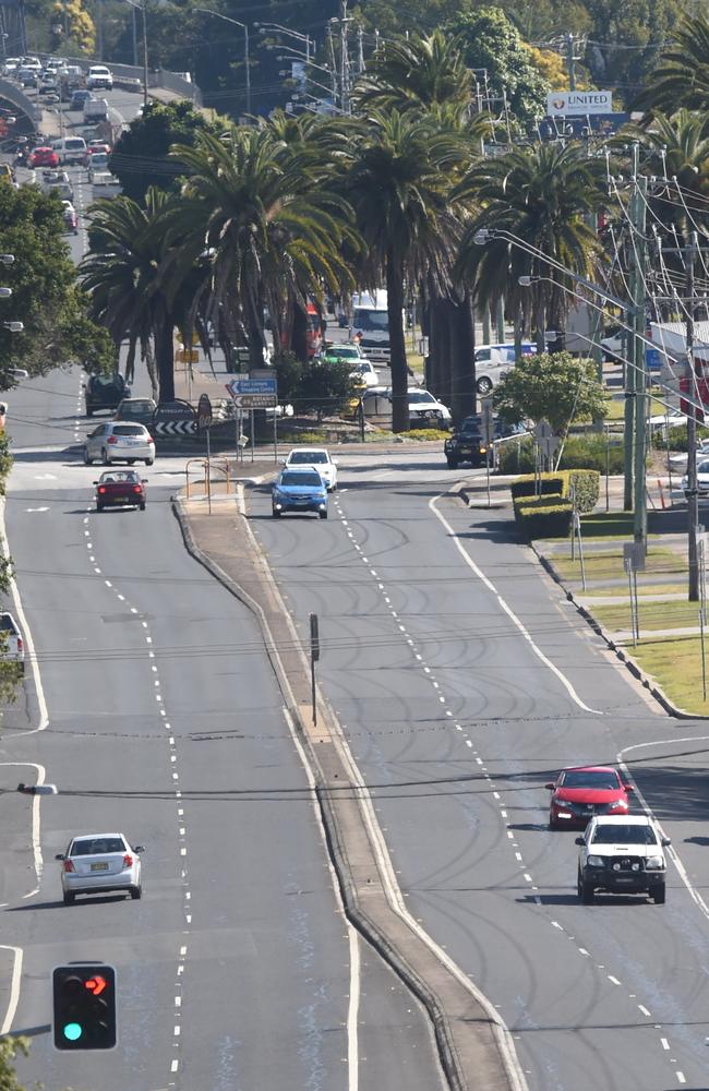 Part of the Bruxner Highway through Lismore.