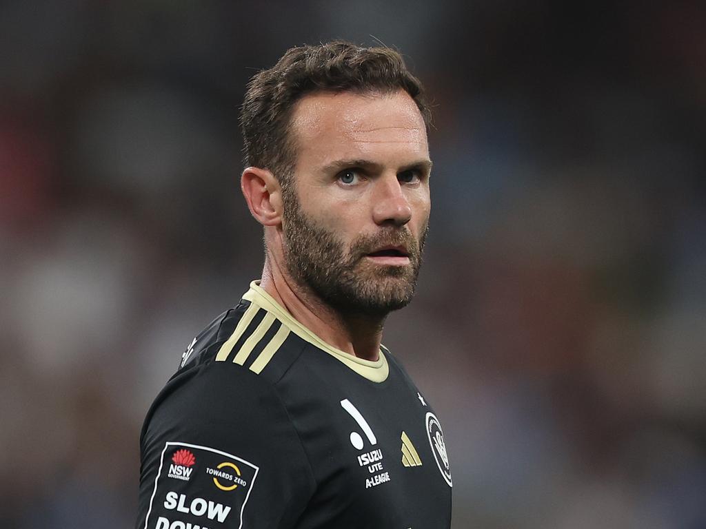 Wanderers star Juan Mata suffered a hamstring injury in their win over the Brisbane Roar. Picture: Getty Images