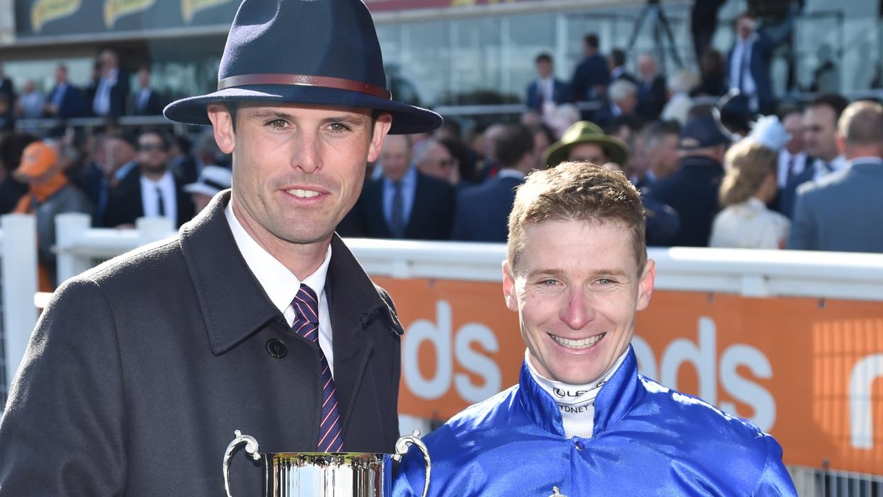 Trainer James Cummings (left) has a host of chances in Sydney and Melbourne today, with jockey James McDonald on several at Rosehill. Picture: Reg Ryan / Racing Photos