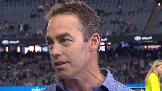 Hawthorn coach Alastair Clarkson apologies for his umpires spray.