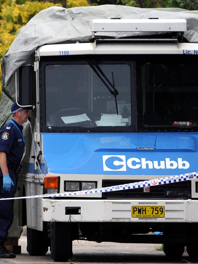 The robbers escaped with $2.3m from this security van.