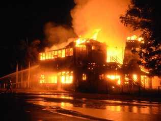 The Archer Hotel in Rockhampton was destroyed by fire on Janaury 1. Picture: Brodie-Leigh Stark