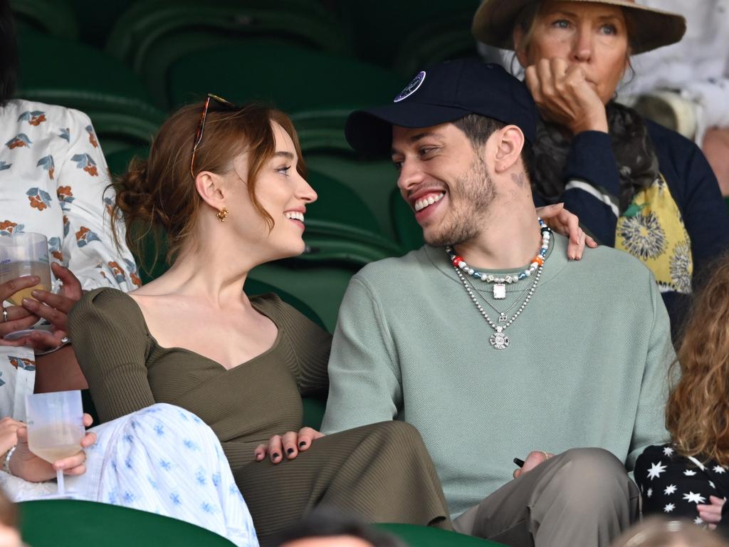 Phoebe Dynevor and Pete Davidson at the Wimbledon Tennis Championships at the All England Lawn Tennis and Croquet Club. Picture: Karwai Tang/WireImage