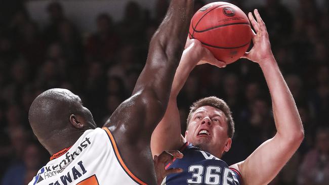 Daniel Johnson and Nate Jawai. Picture SARAH REED.