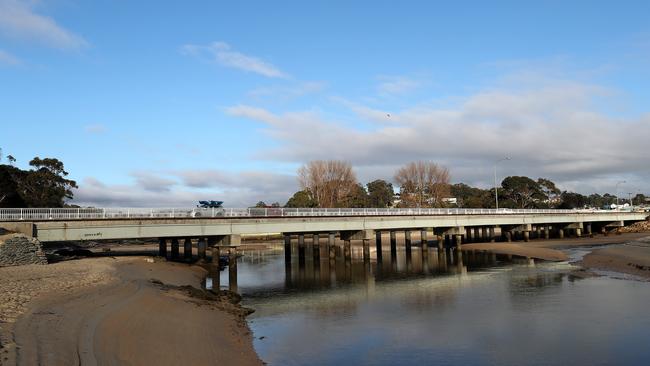 Cam River bridge at Somerset, which will be replaced.