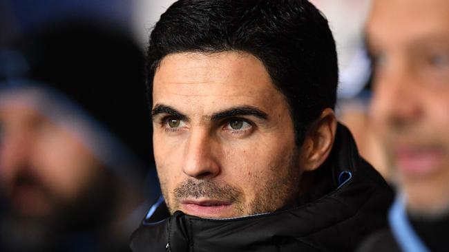 OXFORD, ENGLAND - DECEMBER 18: Mikel Arteta, Assistant Manager of Manchester City looks during the Carabao Cup Quarter Final match between Oxford United and Manchester City at Kassam Stadium on December 18, 2019 in Oxford, England. (Photo by Justin Setterfield/Getty Images)