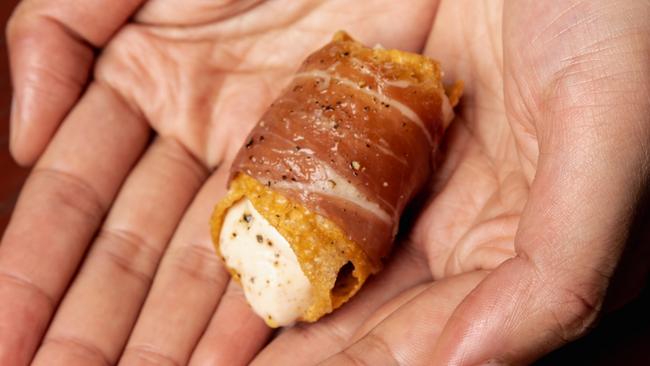 Prosciutto-wrapped cannolo at Latteria eatery and bar, Hutt St, Adelaide. Picture: Supplied