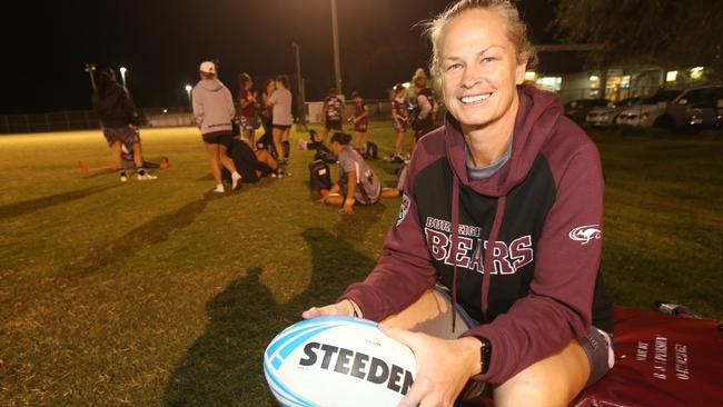 Tahnee Norris, a trailblazer in her playing days, is now coach of the highly successful Burleigh women's team. Photo: Mike Batterham.