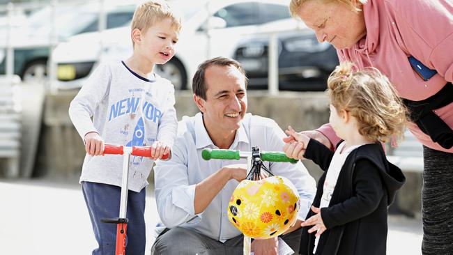 ‘It’s not about who’s not modern’: Liberal candidate Dave Sharma says he needs to win back only 1000 votes to wrest Wentworth off Kerryn Phelps. Picture: Adam Yip