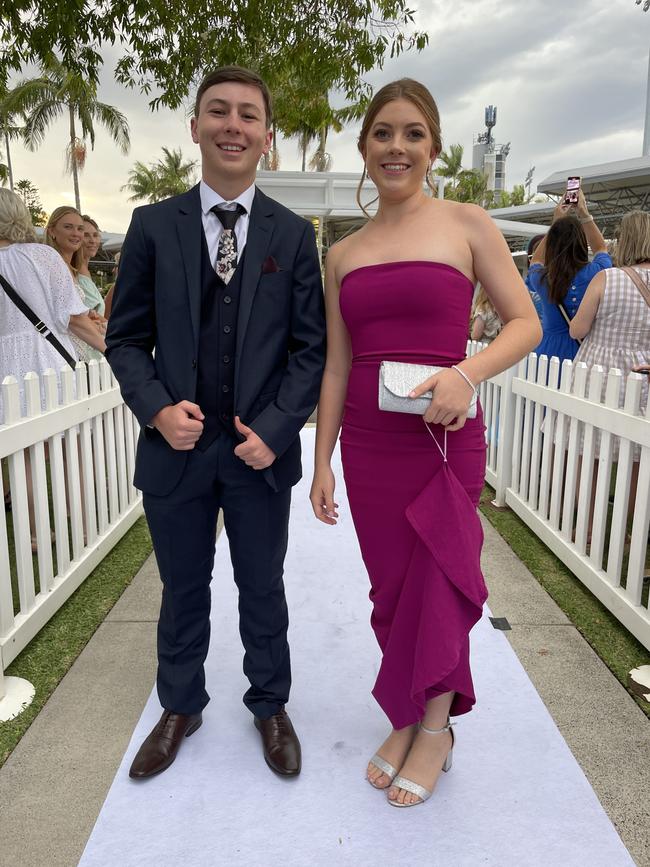 Dominic Kluss and Mia Stahl at the 2023 Unity College formal.