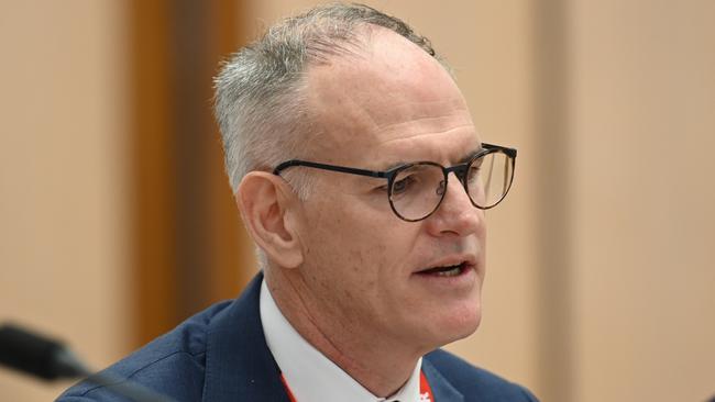 CANBERRA, AUSTRALIA. NewsWire Photos. JUNE 21, 2024.  Michael Miller, Executive Chairman at News Corp Australia at the Social Media Conduct Hearings at Parliament House in Canberra. Picture: NewsWire/ Martin Ollman