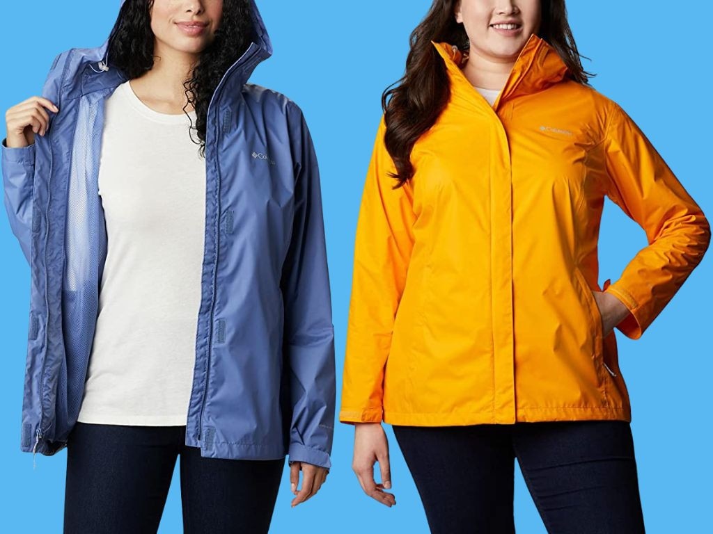 LaLaLa Rain Coats for Women Lightweight Waterproof Raincoat Casual Outdoor Raincoat Windbreaker Jacket