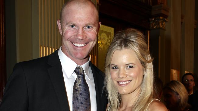 AFL Season Launch at Sydney Town Hall. Barry Hall and wife Sophie.