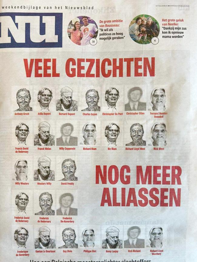 Marion Barter’s disappearance and the many faces and identities of convicted conman Ric Blum made the front cover of Belgian newspaper Nieuwsblad on the weekend.