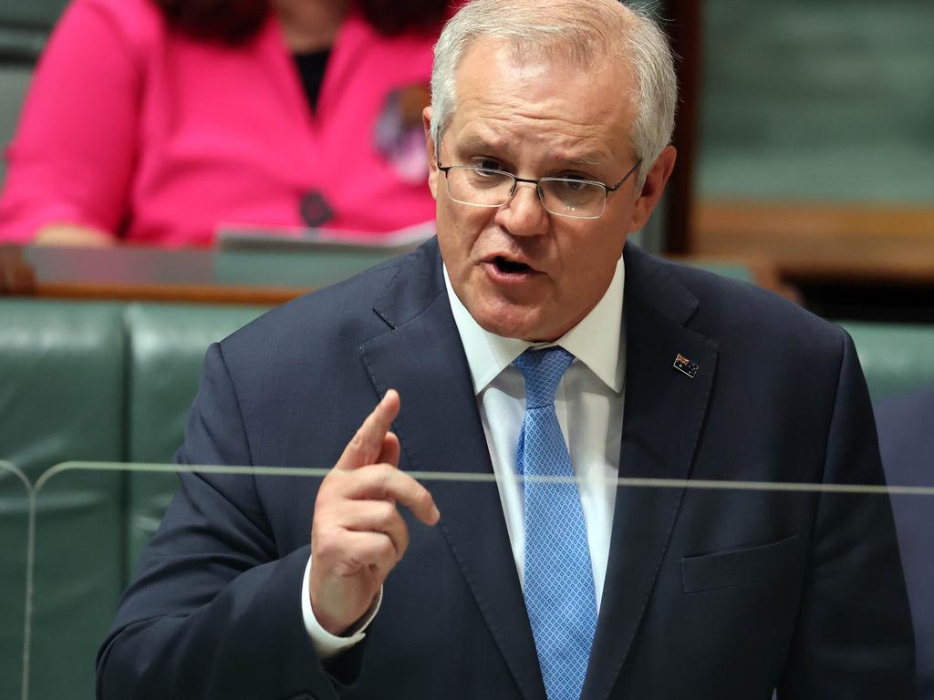 Prime Minister Scott Morrison has reminded people of a one-off payment they can get if they are missing out on a salary because of Covid. Picture: NCA NewsWire / Gary Ramage