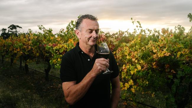 Roger Follett of Lake Breeze winery in Langhorne Creek. Picture: Morgan Sette