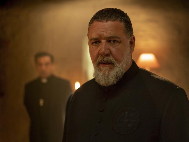 Father Gabriele Amorth (Russell Crowe) in Screen Gemsâ€™ THE POPEâ€™S EXORCIST.