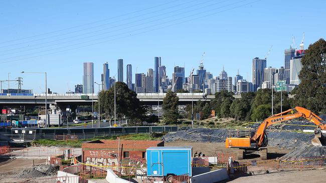 There are concerns staff were exposed to the virus at a West Gate Tunnel Project worksite. Picture: Ian Currie