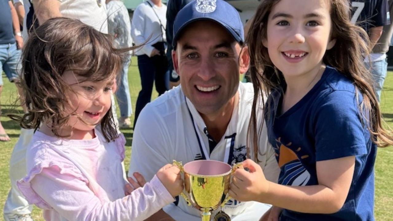 Peter Herrick with his two girls. Picture: Peter Herrick.