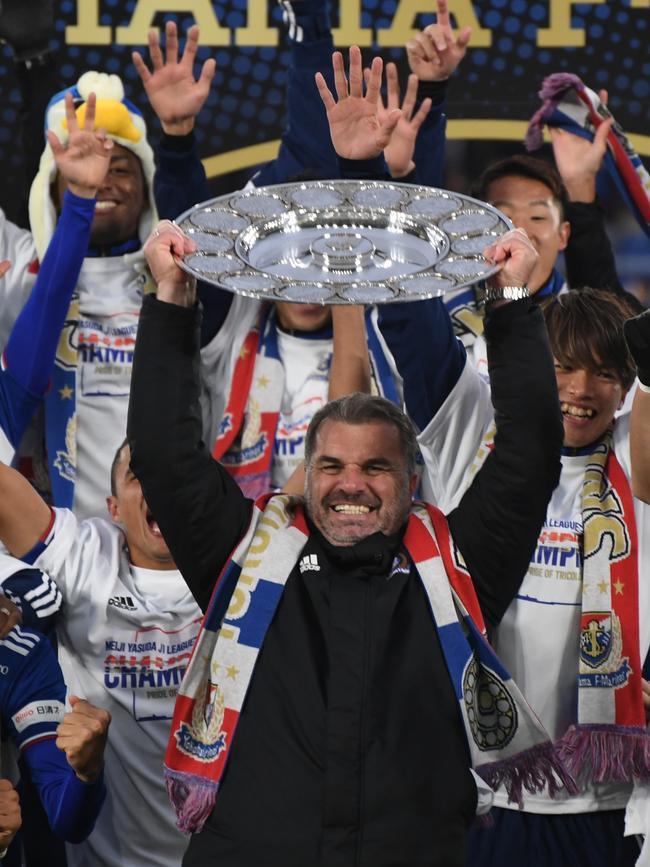 Ange Postecoglou brought silverware to Yokohama F.Marinos. Picture: Masashi Hara/Getty Images