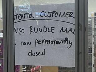 Daiso stores closing in Adelaide? Pic of sign on Myer Centre store today Picture Supplied