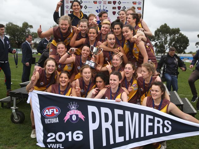 The premiership flag. Picture: Stuart Milligan