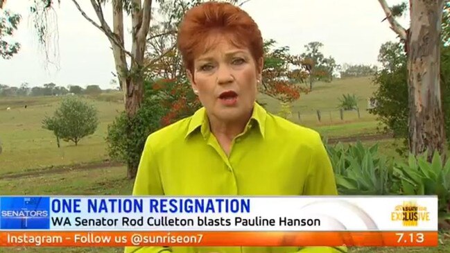 Hanson has defended herself on Facebook since the appearance.