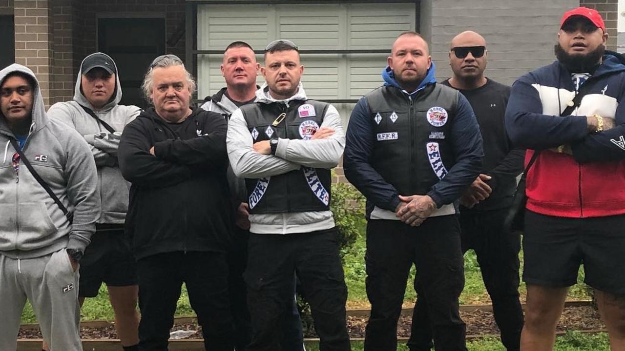 A man claiming to be linked to the Rebels OMCG Mount Druitt chapter shared this photo in a post attacking the state’s anti-consorting laws. Picture: Instagram