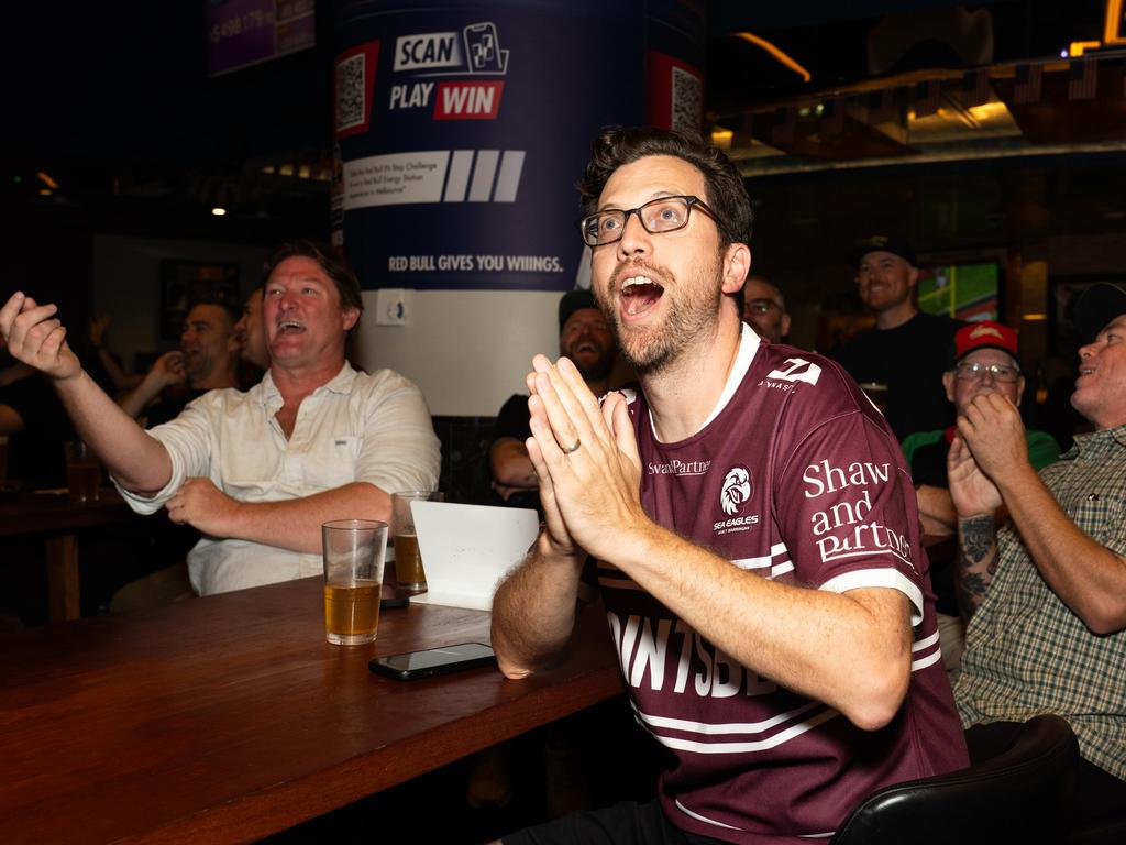 NRL fans get excited at the SuperCoach Viva non-Vegas Party at the Star Casino in Sydney. Picture: Tom Parrish